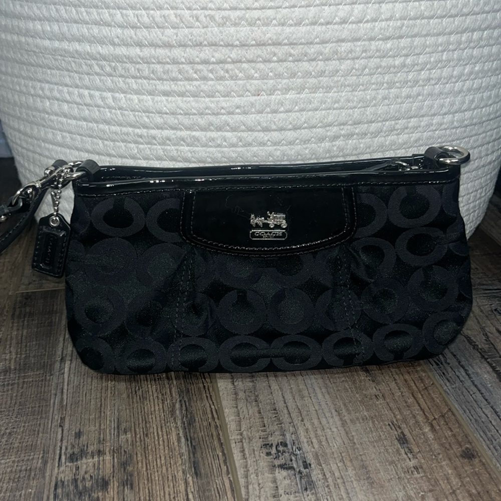 Coach Wristlet Black with Strap